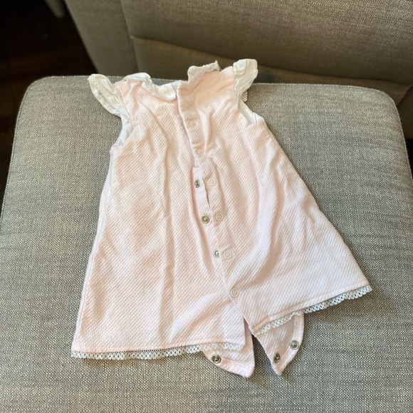 EUC Edgehill Collection Baby Girl Pink and White Lace Dress - Picture 2 of 4